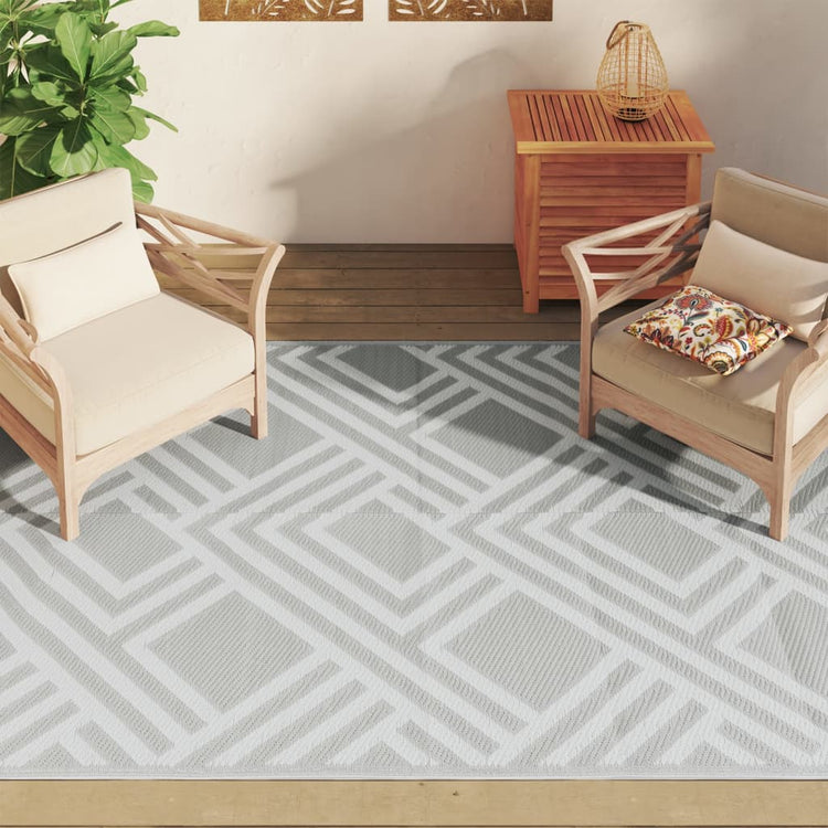 Vidaxl à l'extérieur du tapis 160x230 cm pp gris