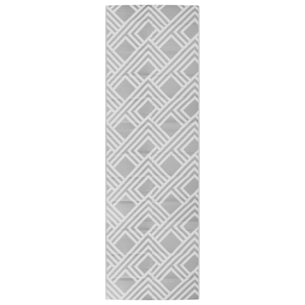 Vidaxl Extérieur Rug 80x250 cm Gray en polypropène