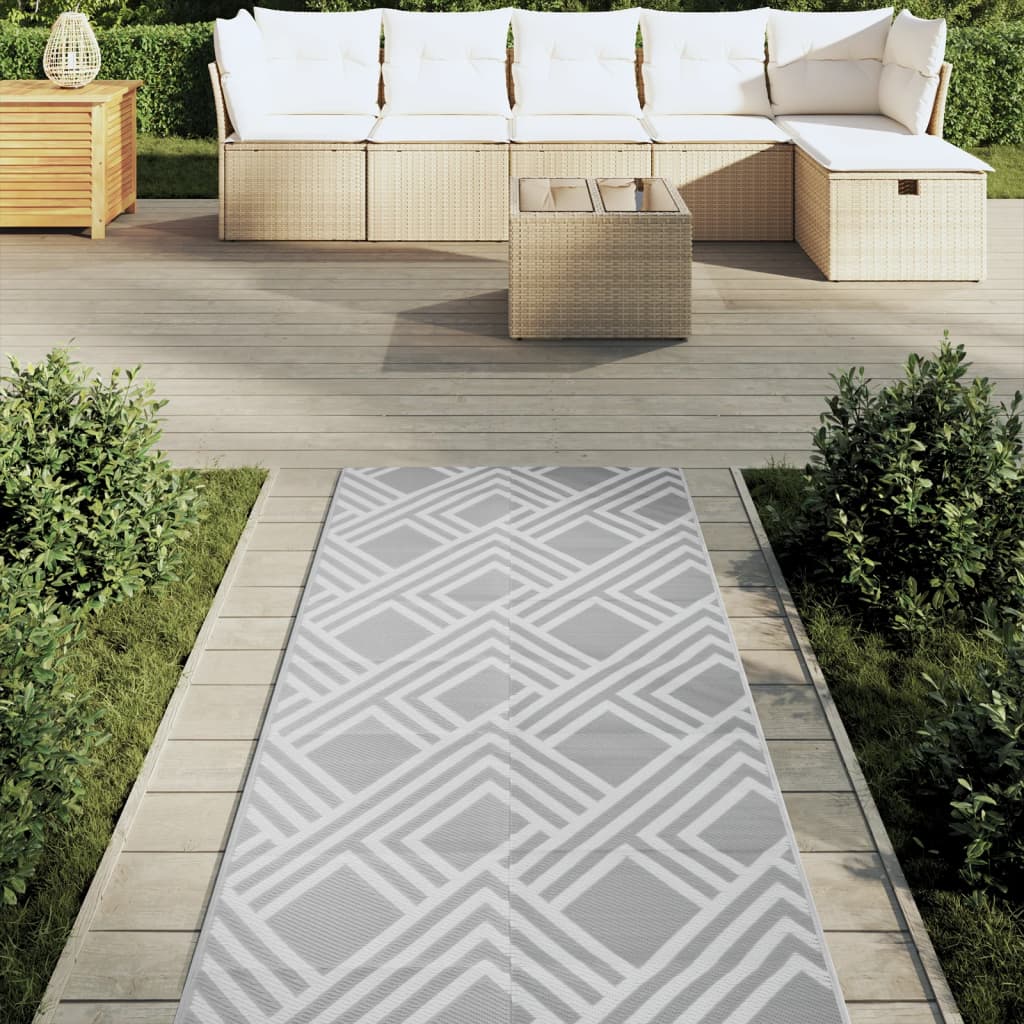 Vidaxl Extérieur Rug 80x250 cm Gray en polypropène
