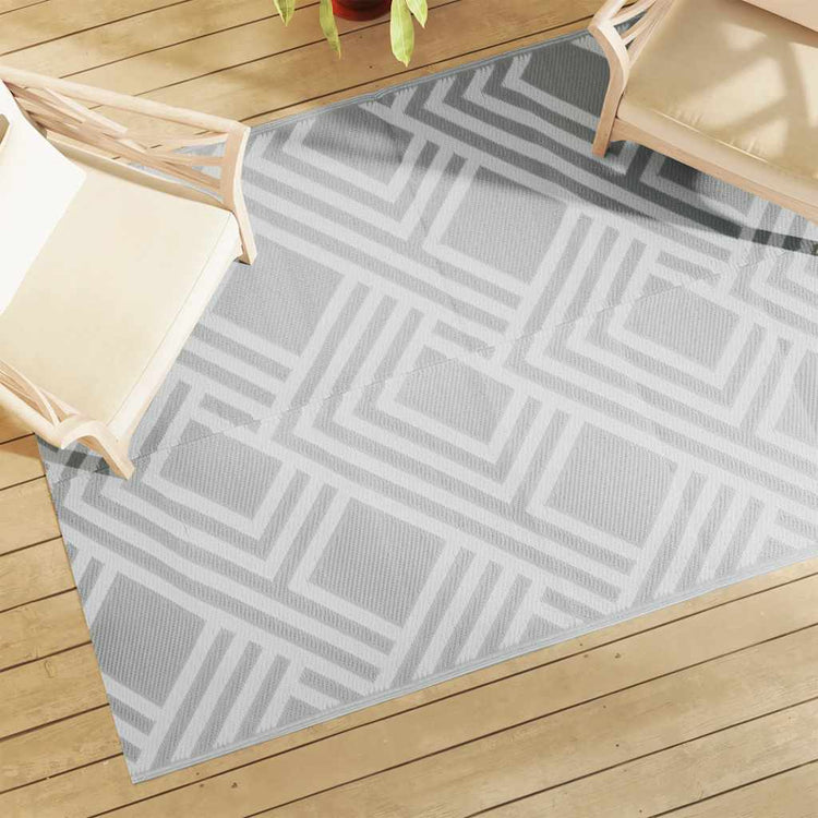 Vidaxl à l'extérieur du tapis 140x200 cm Gray en polypropène