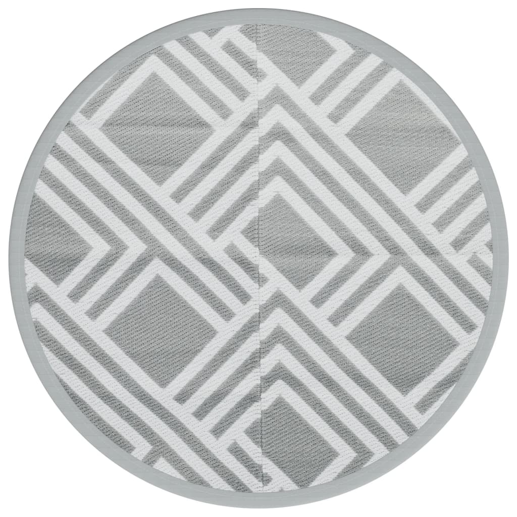 Vidaxl Extérieur tapis Ø 160 cm Gray en polypropène