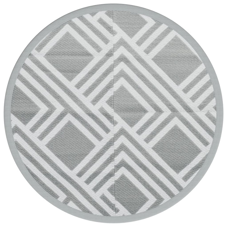Vidaxl Extérieur tapis Ø 160 cm Gray en polypropène