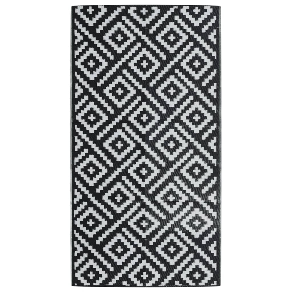 Vidaxx tapis d'extérieur arakil 80x150 cm pp blanc et noir