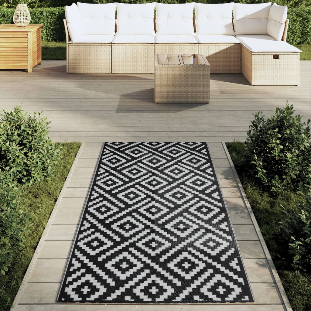 Vidaxx tapis d'extérieur arakil 80x150 cm pp blanc et noir