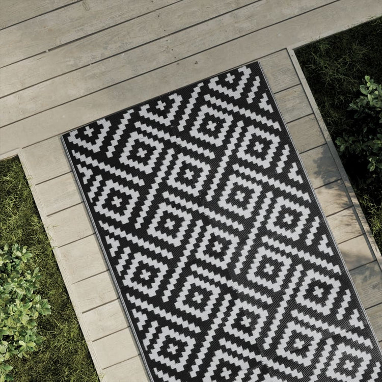 Vidaxx tapis d'extérieur arakil 80x150 cm pp blanc et noir