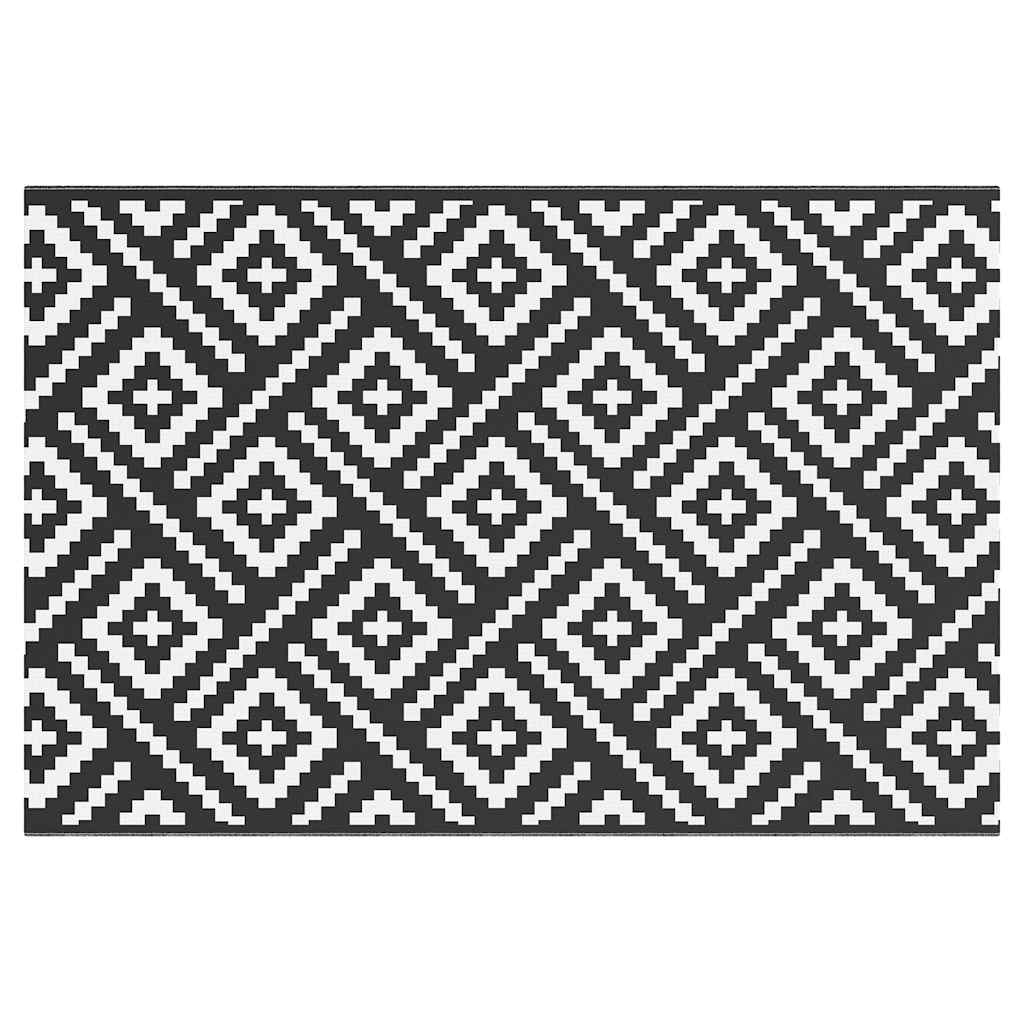 Vidaxx tapis d'extérieur arakil 120x180 cm pp blanc et noir