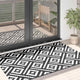 Vidaxx tapis d'extérieur arakil 120x180 cm pp blanc et noir