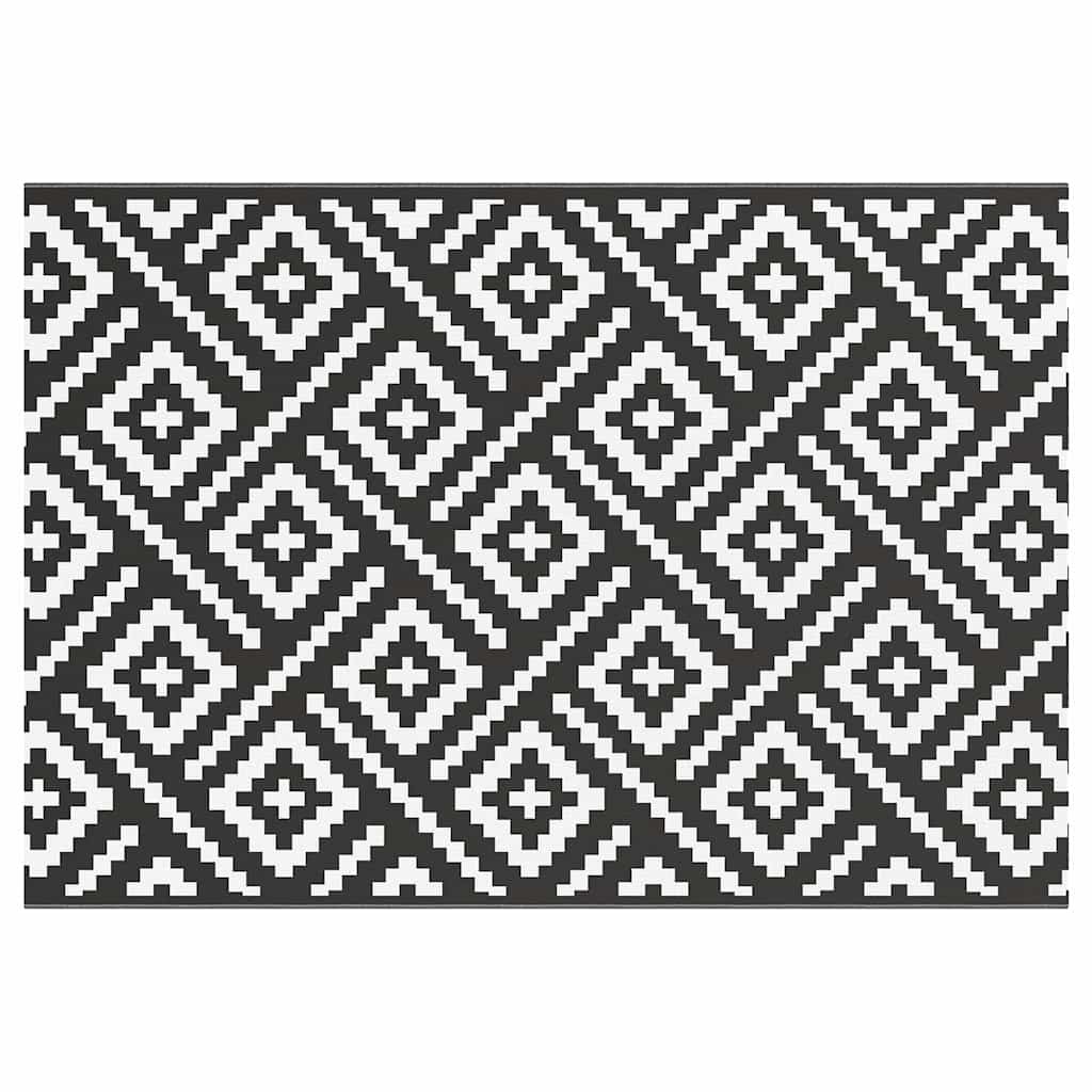 Vidaxx tapis d'extérieur arakil 160x230 cm pp blanc et noir