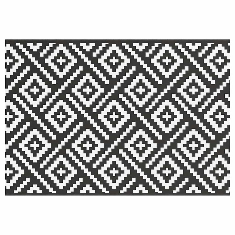 Vidaxx tapis d'extérieur arakil 160x230 cm pp blanc et noir