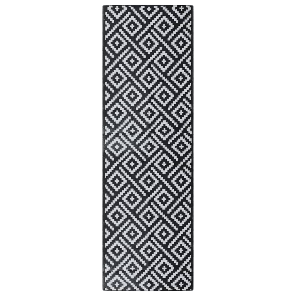 Vidaxx tapis d'extérieur arakil 80x250 cm polypropylène blanc et noir