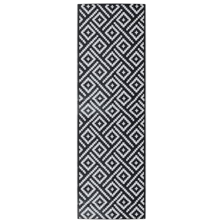 Vidaxx tapis d'extérieur arakil 80x250 cm polypropylène blanc et noir