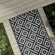 Vidaxx tapis d'extérieur arakil 80x250 cm polypropylène blanc et noir