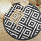 Vidaxx tapis d'extérieur arakil ø160 cm polypropylène blanc et noir