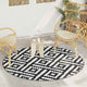 Vidaxx tapis d'extérieur arakil ø200 cm polypropylène blanc et noir