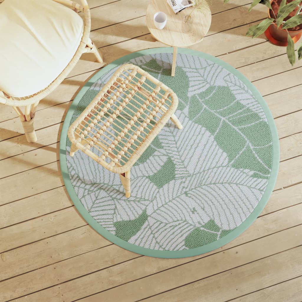 Vidaxl Extérieur tapis Ø 120 cm Green en polypropène