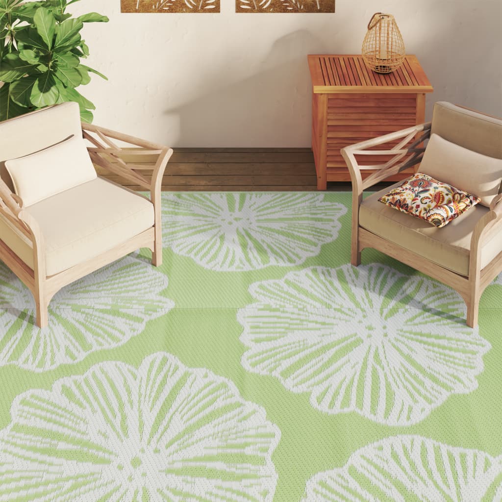 Vidaxl à l'extérieur du tapis 190x290 cm vert polypropène