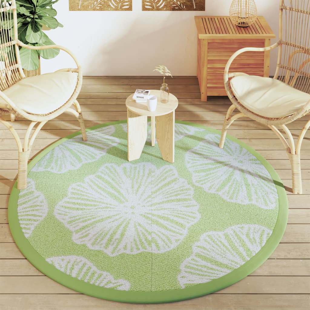 Vidaxl Extérieur tapis Ø 160 cm Green en polypropène