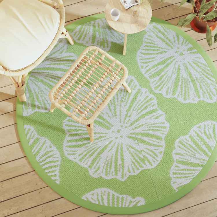 Vidaxl Extérieur tapis Ø 160 cm Green en polypropène