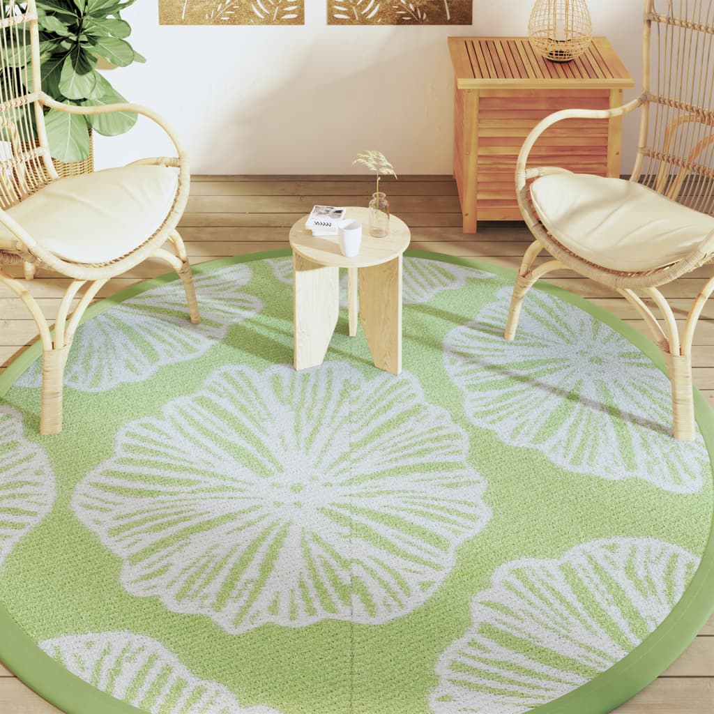 Vidaxl Extérieur tapis Ø200 cm Green en polypropène