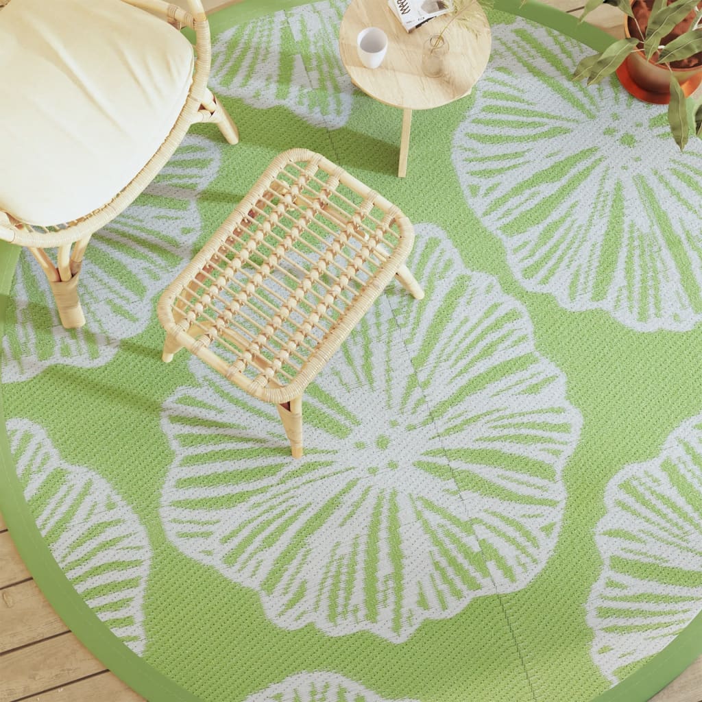 Vidaxl Extérieur tapis Ø200 cm Green en polypropène