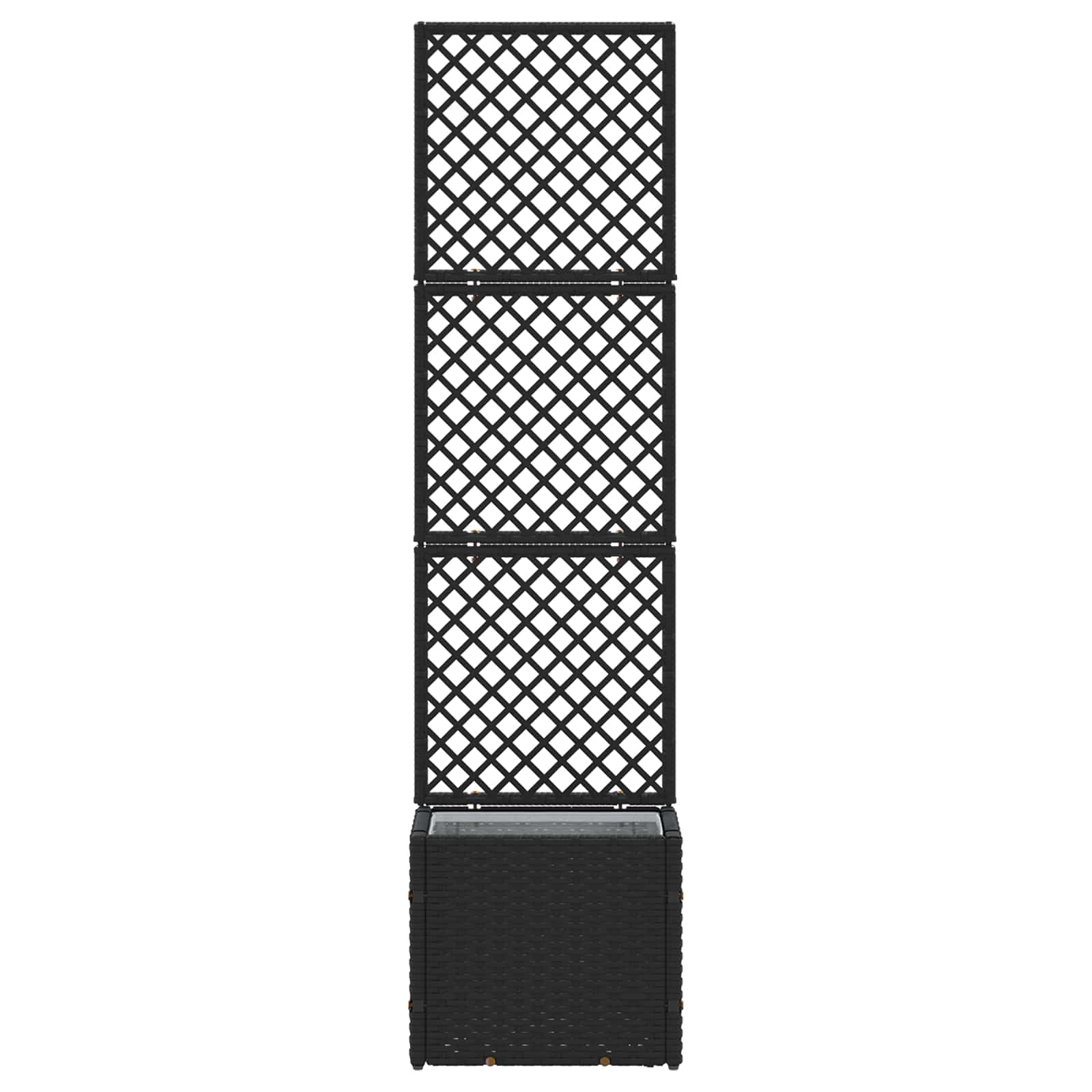 VidaXL pot de fleur de jardin noir 35 x 30 x 135 cm métal