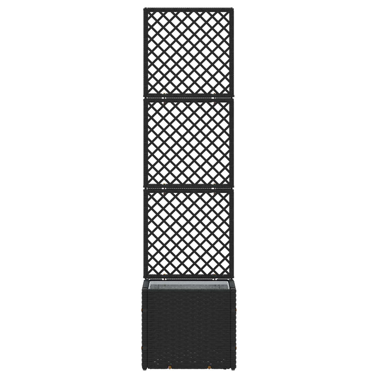 VidaXL pot de fleur de jardin noir 35 x 30 x 135 cm métal