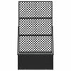 VidaXL pot de fleur de jardin noir 70 x 30 x 135 cm métal