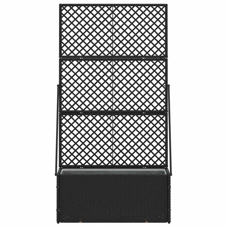 VidaXL pot de fleur de jardin noir 70 x 30 x 135 cm métal