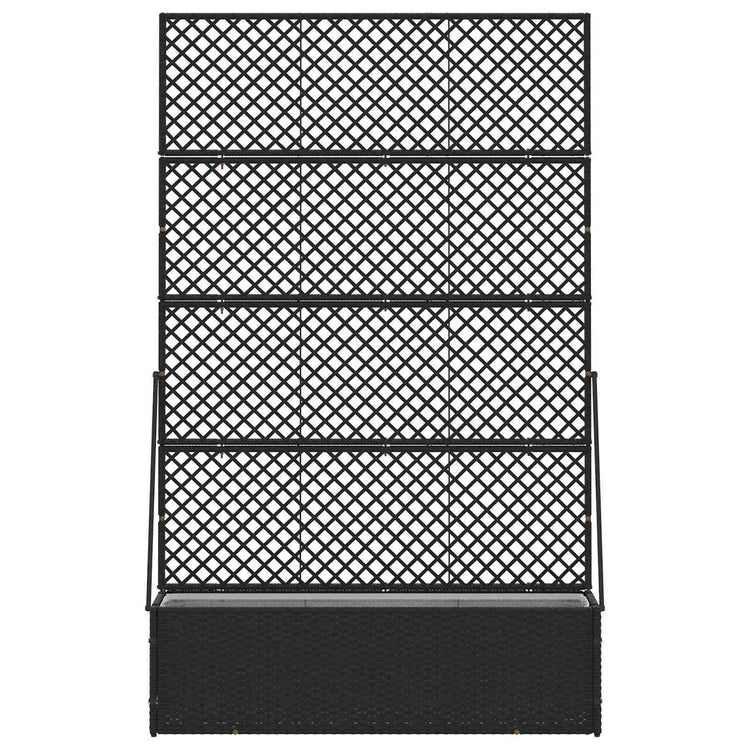 VidaXL pot de fleur de jardin noir 105 x 30 x 170 cm métal
