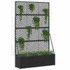VidaXL pot de fleur de jardin noir 105 x 30 x 170 cm métal