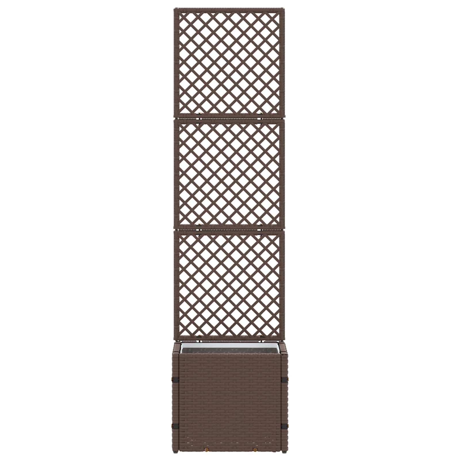 VidaXL pot de fleur de jardin marron 35 x 30 x 135 cm métal