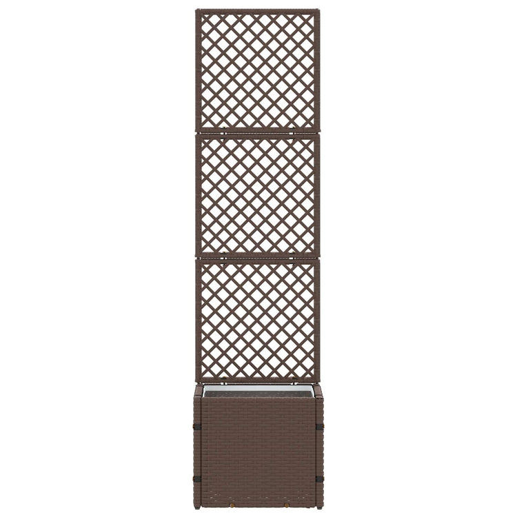 VidaXL pot de fleur de jardin marron 35 x 30 x 135 cm métal