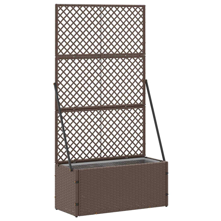 VidaXL pot de fleur de jardin marron 70 x 30 x 135 cm métal