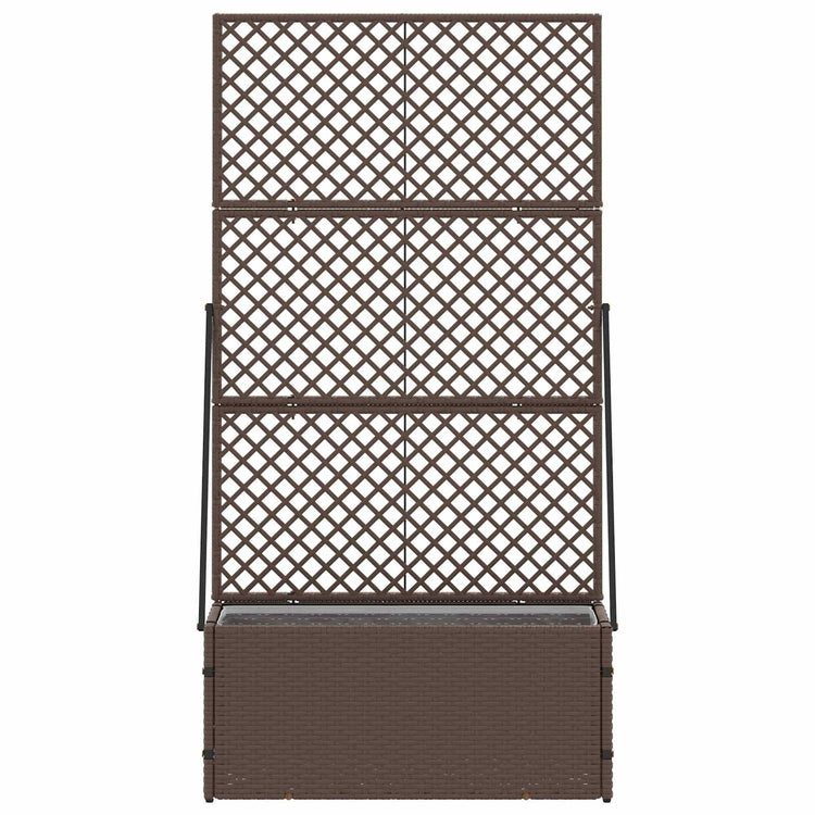 VidaXL pot de fleur de jardin marron 70 x 30 x 135 cm métal