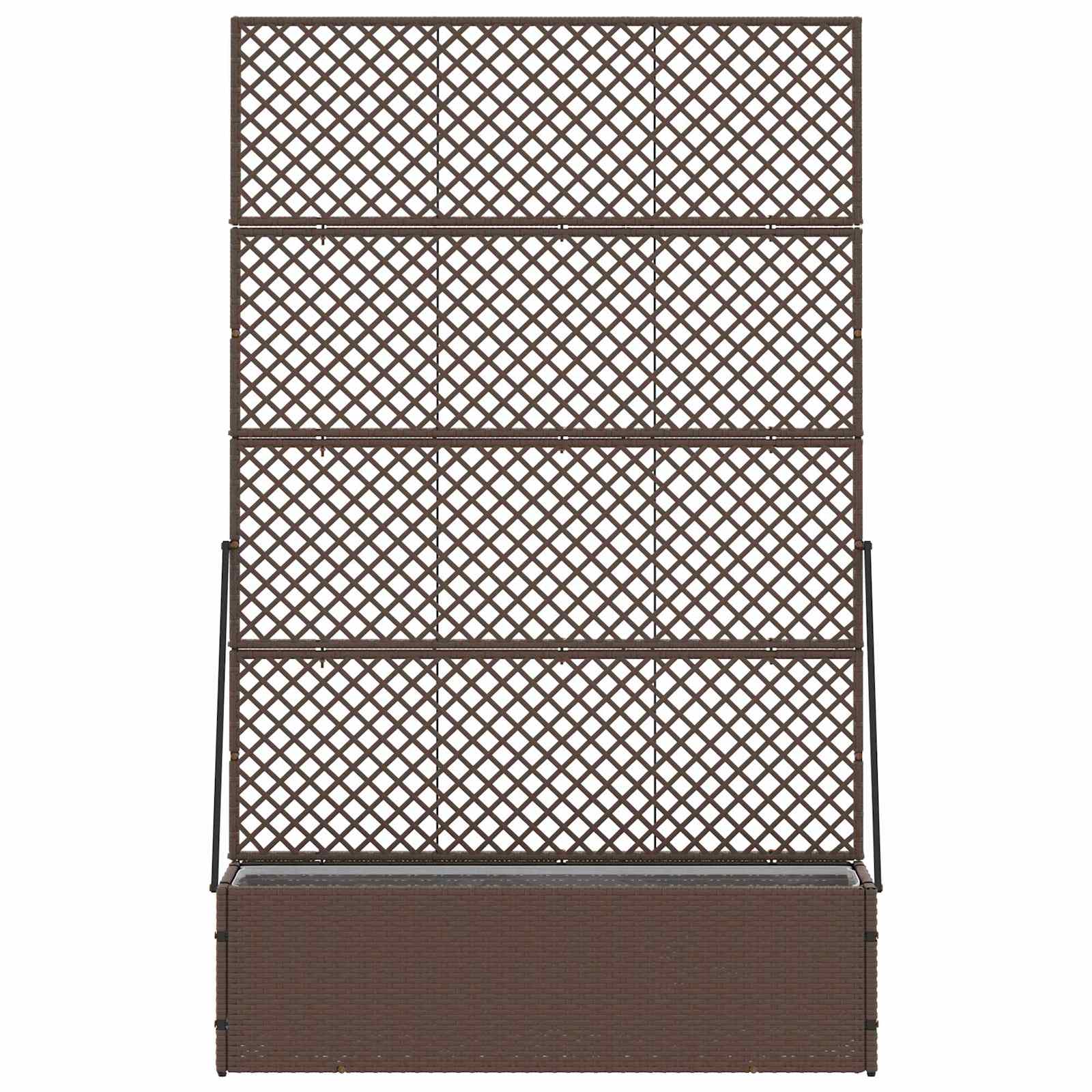 VidaXL pot de fleur de jardin marron 105 x 30 x 170 cm métal