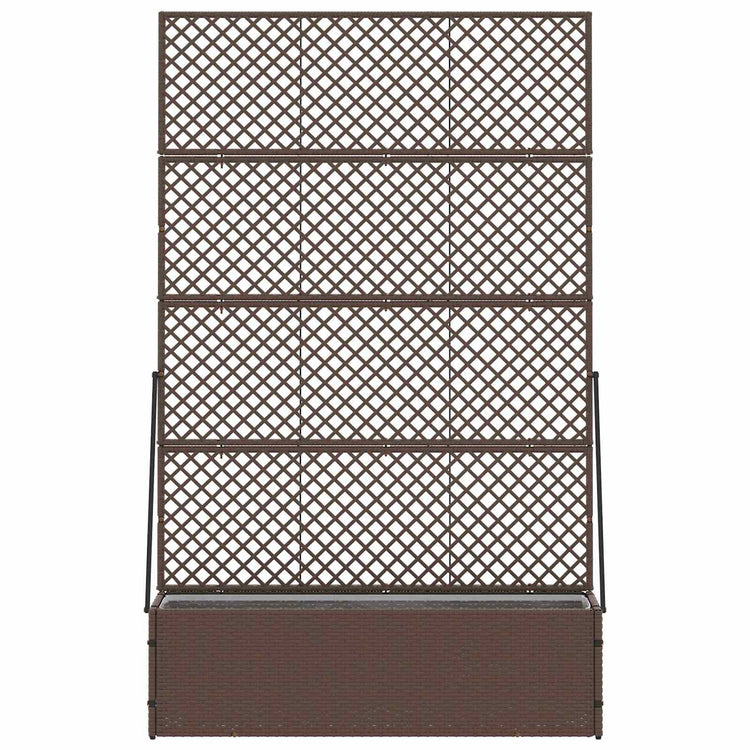 VidaXL pot de fleur de jardin marron 105 x 30 x 170 cm métal