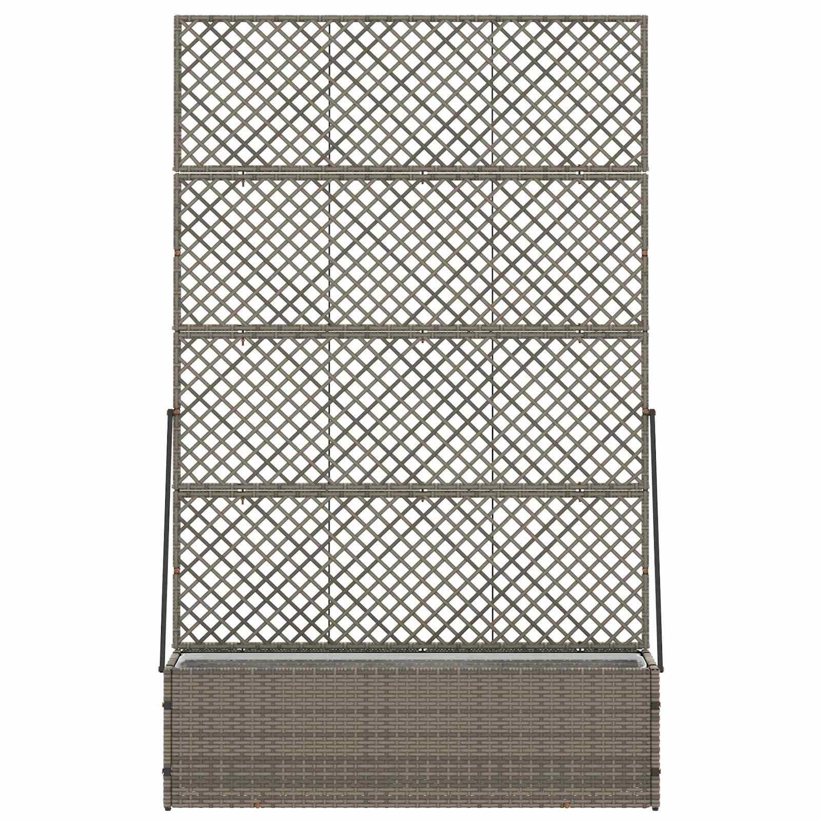 Vidaxx pot de fleur de jardin gris 105 x 30 x 170 cm métal