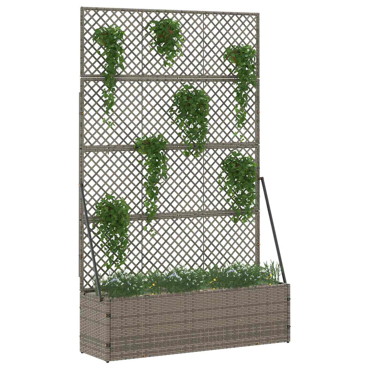 Vidaxx pot de fleur de jardin gris 105 x 30 x 170 cm métal