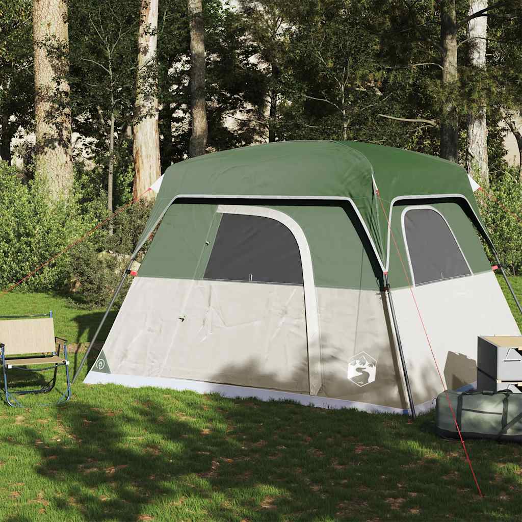 Vidaxl Tent à 4 personnes étanche verte