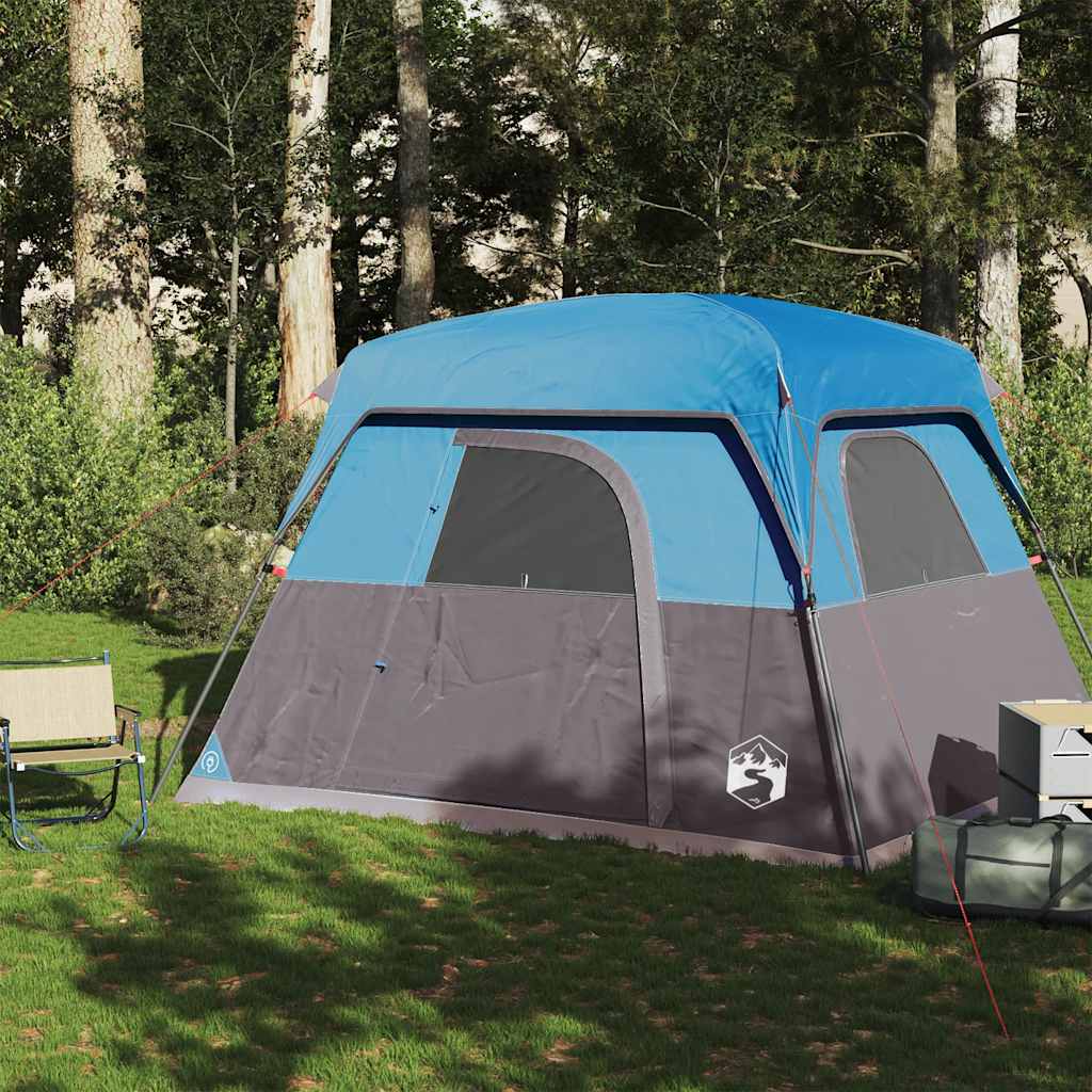 Tente VidaXL 4 personnes imperméable bleue