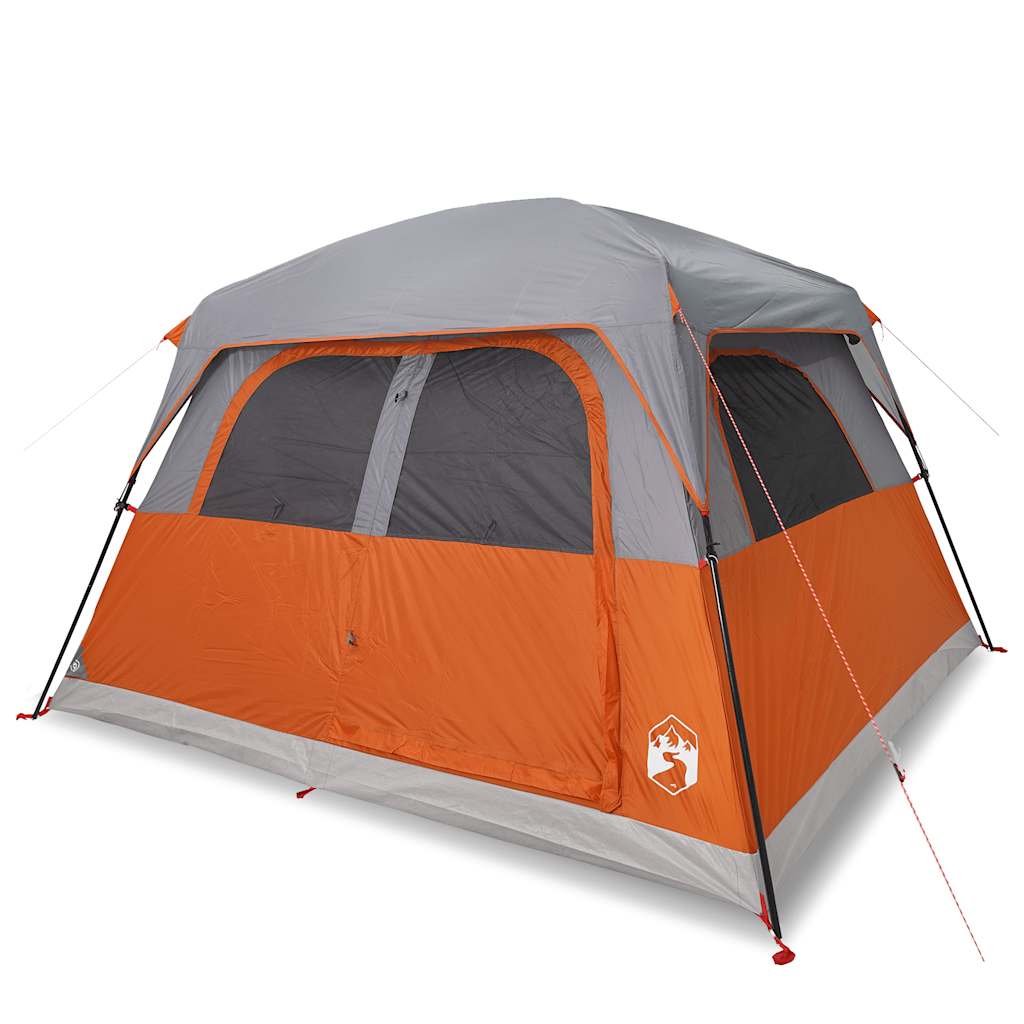 Tente familiale VidaXL 6 personnes imperméable orange