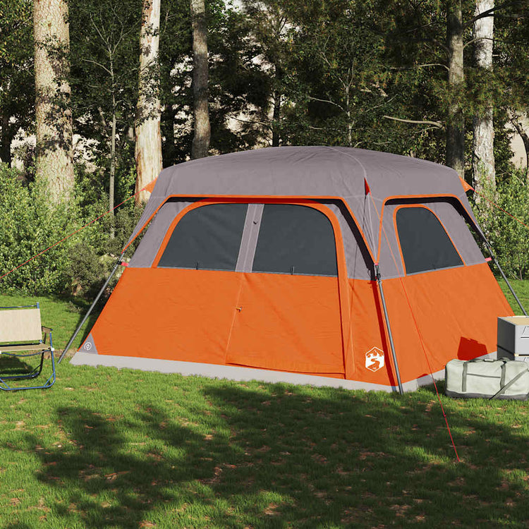 Tente familiale VidaXL 6 personnes imperméable orange