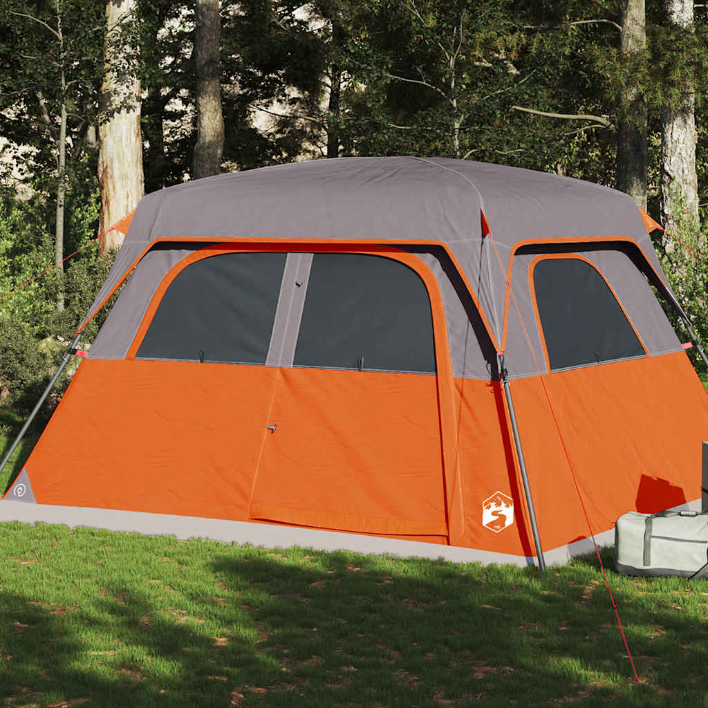 Tente familiale VidaXL 6 personnes imperméable orange