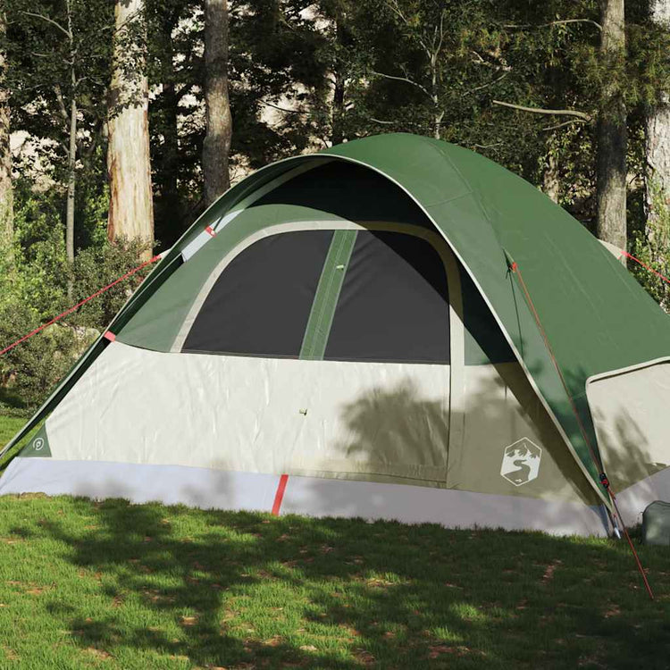 Vidaxl dome tente 6 personnes étanche verte