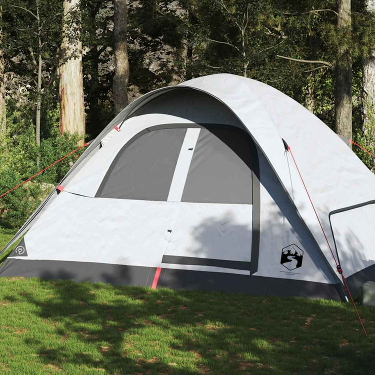 Vidaxl dome tente 6 personnes imperméabilisantes poussière blanche