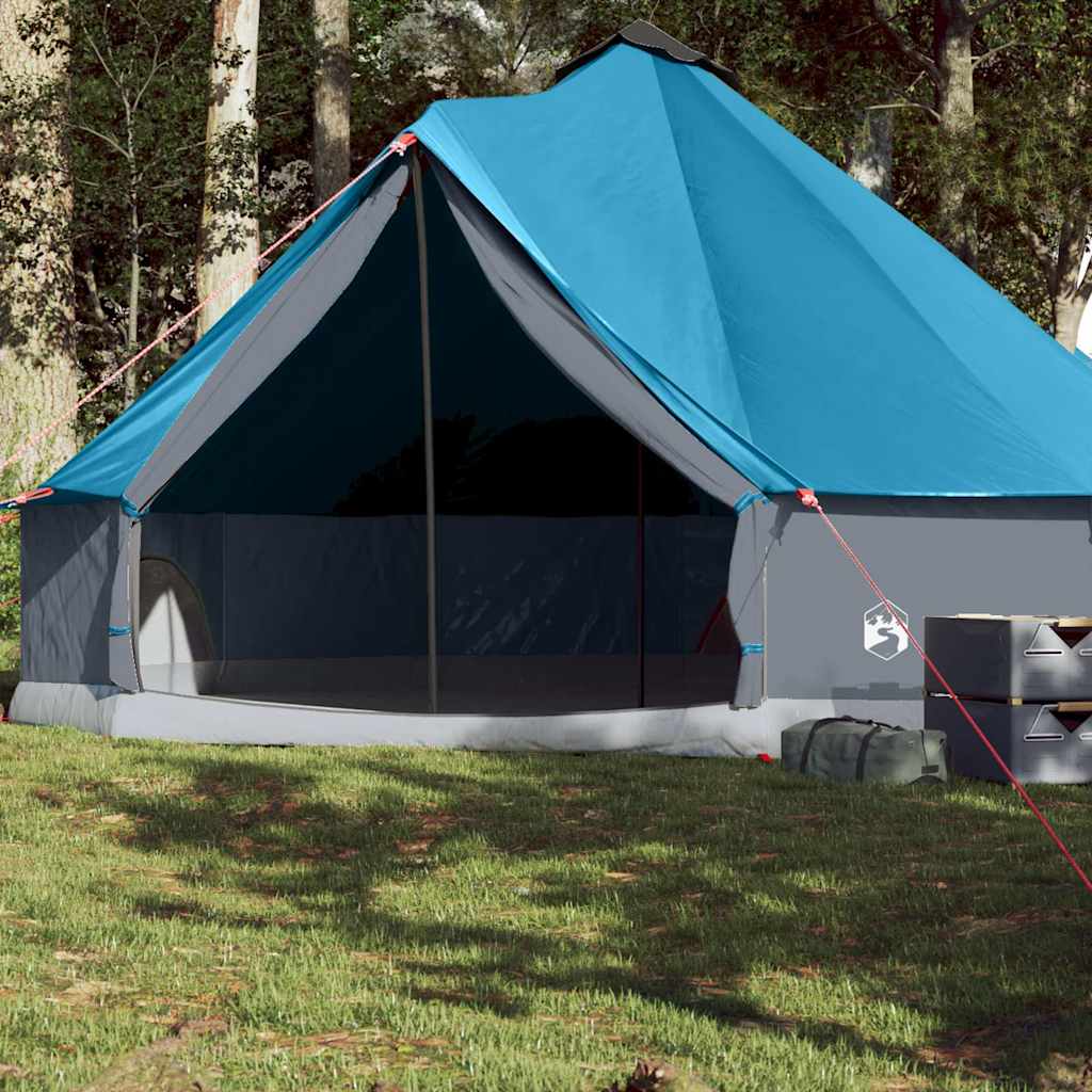 Tente tipi Vidaxl pour famille 8 personnes imperméable bleu
