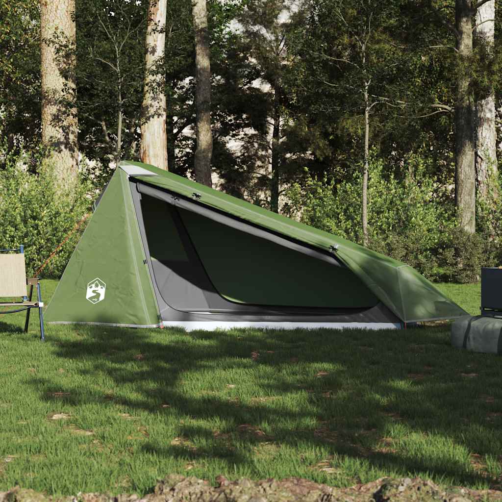VidaXL tente tunnel 1 personne imperméable vert