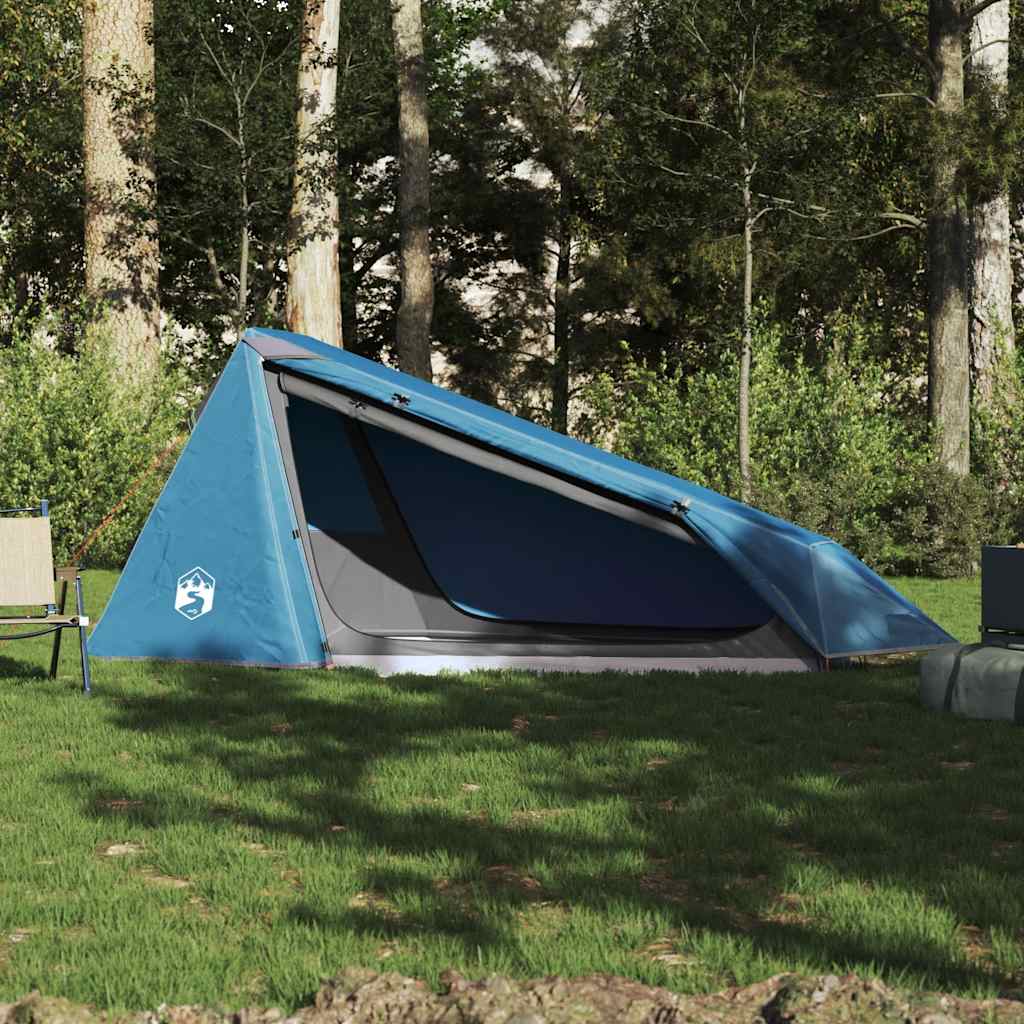 VidaXL tente tunnel 1 personne imperméable bleu
