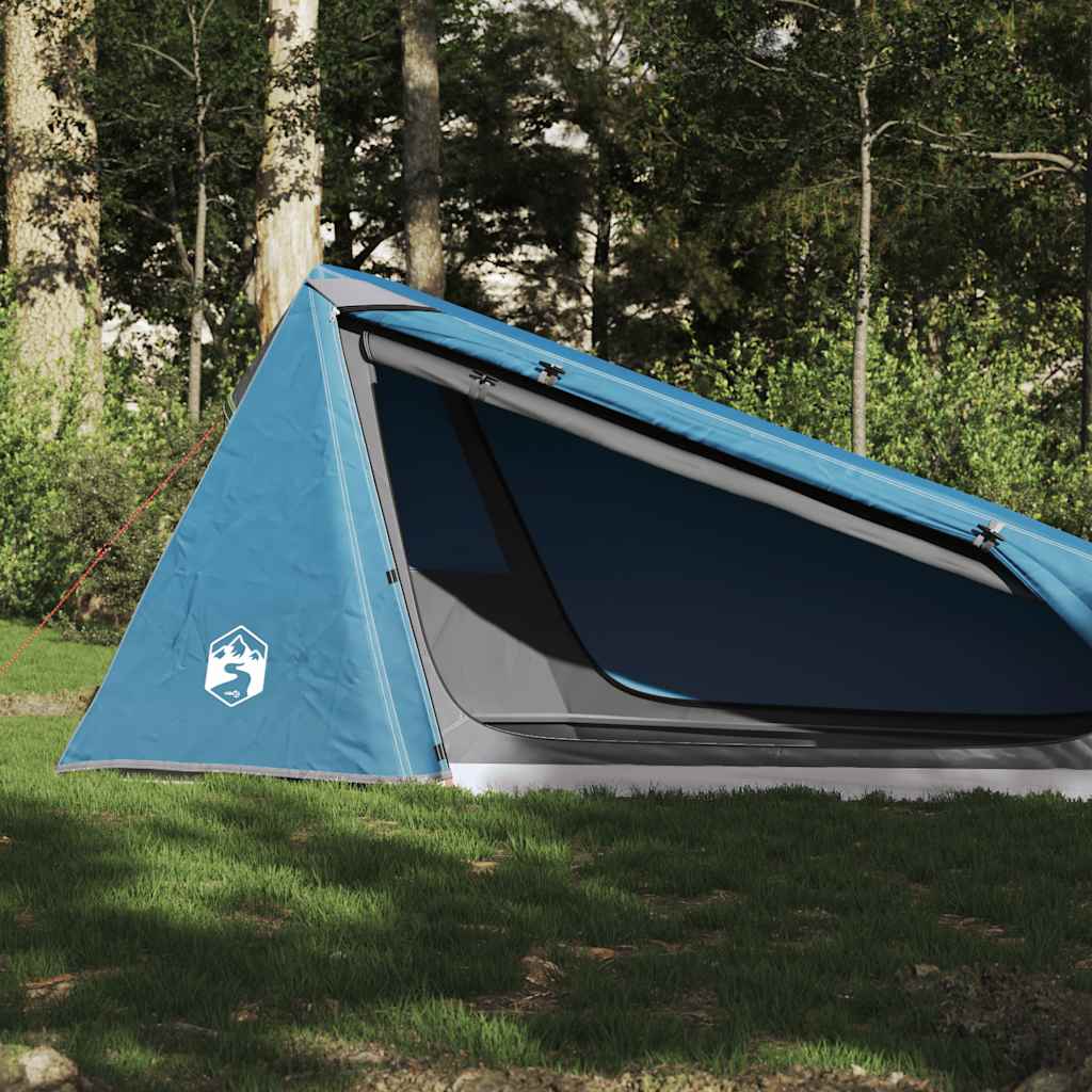VidaXL tente tunnel 1 personne imperméable bleu