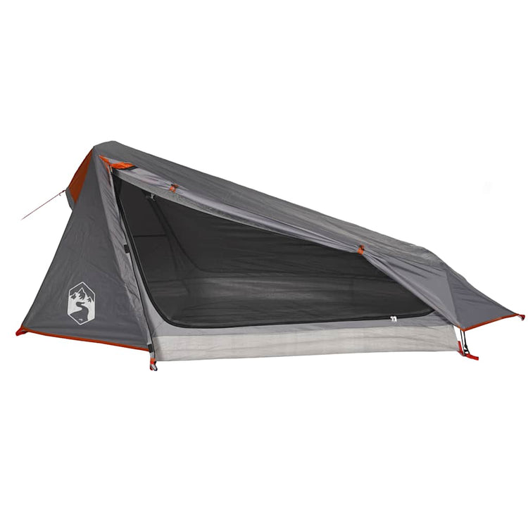 Tente tunnel Vidaxx 1 personne imperméable gris et orange